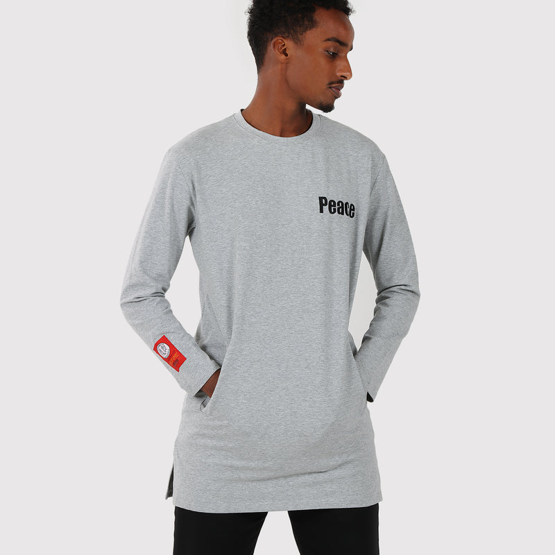 Grey Long Sleeve Kameez Company 5 – T-Shirt Pillars